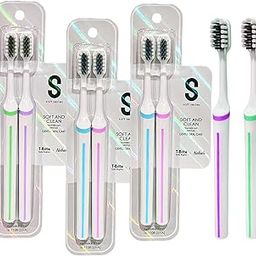 ArtSpark Tooth Brush Set - Set of 6 Pcs Toothbrush for Kids & Adults, Extra Soft Bristles for Sensitive Teeth, Manual Tooth Brush for Adults, Soft Bristles Toothbrush (Multicolour)-image-100