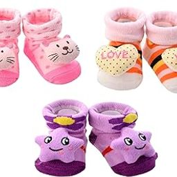 kids baby boy girl children newborn infant anti skid cartoon fancy soft cotton socks/booties (0-6 months)-image-50