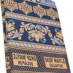 TUNI MANI Solapur Cotton Chaddar/Floral Design Blanket, Size: 5' x 7.5' Feet Double Bedsheet (Design Pattern May Differ) (Blue)-picture-18