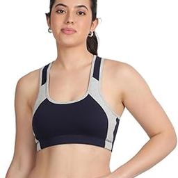 1051 Racer Back Non-Wired, Padded Full Coverage Sports Bra for Womens -Medium to High Impact Gym/Workout Slip-on Bra -200 GSM Cotton|Spandex - All Day Comfort Bra-image-7