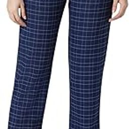 van heusen Women Blue Check Formal Regular Fit Trousers-picture-32