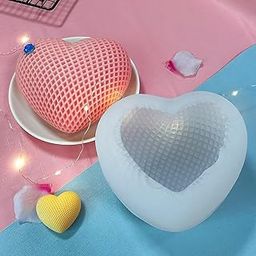 LEGACYCART 1pcs 3D Silicone Love Heart Mold Love Silicone Molds for Handmade Cake Chocolate Candy Candle Soap Epoxy Resin Baking Mold Fondant Cake Tool Chocolate Candy Cookies Pastry Soap Moulds-image-24
