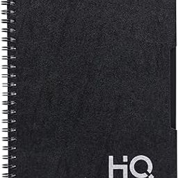 YOUVA Navneet 1 Subject Spiral Wiro Notebook For Personal And Office Use | Single Line | A5 Size - 21Cm X 14.8 Cm | Black | 160 Pages-32