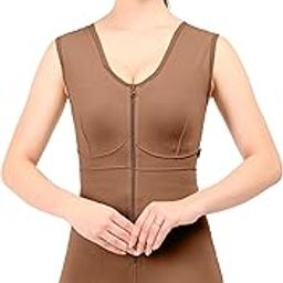 Post Liposuction Bodysuit upto THIGH for Women | Sleeveless | Micropoly | Medical Compression Garment for Body Contouring | Post Surgical Support | Shapewear-image-63