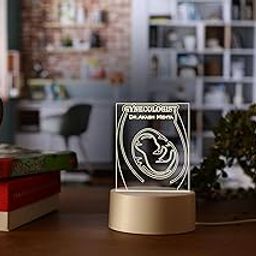 AICA Personalized Name Gynecologist Doctor (Female Reproductive Health Specialist Doctor) - LED Table Lamp (White Base) | Customized Birthday Graduation Gifts for Gynecologist Doctor Dr Male Female-image-62
