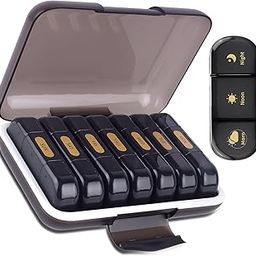 JimXen Pill Box Medicine Organizer Weekly 7 Days 3 Times Premium Large Storage 21 Compartments Case Moisture-Proof Portable Week Holder Container Daily use Planner for Tablet Vitamin Supplement Ideal for Travel and Home for Pocket Purse Reminder Easy to Use Food Grade Material BPA Free-4