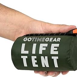 Go Time Gear Life Tent - 2 Person Emergency Survival Shelter - Use As Tube Tent, Tarp - Includes Whistle-image-8