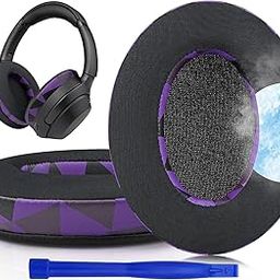 SOULWIT Cooling-Gel Replacement Earpads for Sony WH-1000XM3 (WH1000XM3) Over-Ear Headphones, Ear Pads Cushions with High-Density Noise Isolation Foam, Added Thickness - Purple Black-image-33