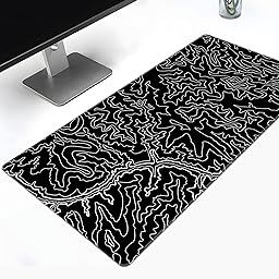 TEESOWN Black Canyon Map Stitched Mousepad (11x23) for Laptop, Desktop, PC and Gaming Deskmat (Stitched Black 2.O, L)-image-72