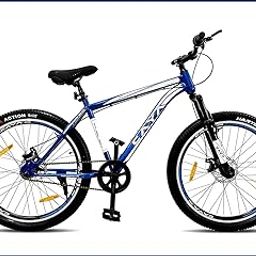 CAYA Fueled Cycle for Men and Women 26T with Semi Fat 2.40 Inch Tyre | Mountains Bike with Dual Disc Brakes & Suspension Tyre 26 Inch | MTB Unisex Bicycle with Triple Alloy Rims for Adults-(Blue)-picture-19