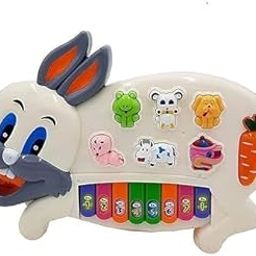 Esnapy Cute Musical Piano Toy for Boys and Girls (Rabbit Piano, Multicolour)-image-19