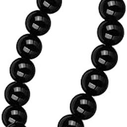 Black Obsidian Protection Bracelet, Black Obsidian Agate Lava Men Women Healing Crystal Bead Bracelet for Anxiety Stress Calmness Courage, Attract Money Wealth Prosperity Handmade Good Luck Energy,-image-8
