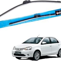 Wheelyfine Frameless Car Wiper Blades | Streak-Free Windshield Wipers | Water Repellent For Toyota Etios (2010 Onwards) Dr 26"-picture-27