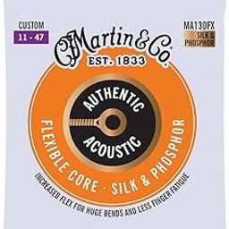 Martin Authentic Acoustic FX Guitar Strings, Custom .011-.047 (MA130FX)-image-61