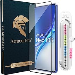 ArmourPro Military-Grade Gorilla Tempered Glass Screen Protector Compatible for IQOO Neo 10R 5G with Cable Protector and Installation kit | Edge to Edge Coverage (6.78 Inches)-image-7