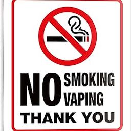 iSYFIX No Smoking No Vaping Sign – 1 Pack 6x7 Inch – 100% Rust Free .040 Aluminum Signs, Laminated for Ultimate UV, Weather, Scratch, Water and Fade Resistance, Indoor & Outdoor-35