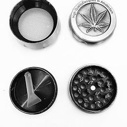 Hitansh Enterprises Silver Leave Engraved 42 mm Metallic Herb Crusher, Grinder | Smoothesh Grinder of All Herbs and Spices | heg2303-image-96