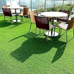 "YAZLYN COLLECTION High Density Polyester Blend Artificial Grass Carpet, Mat with 4 layers Protection (5 X 10 Feet, Green)"-picture-14