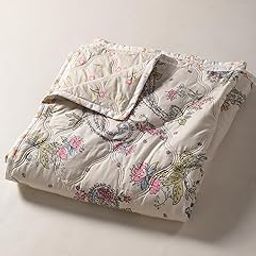 CHANGERS Double Bed Cotton Dohar Blankets for Monsoon | 225x 240CM, 150GSM Ac Dohar Blankets for Winter| Floral Pattern Quilt Duvet/Dohar/Comforter/Quilt | All-Season Blanket-image-96