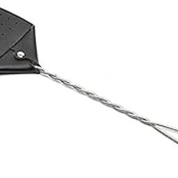 Maedack Fly Swatter, 20.4 ” PU Leather Fly Swatter Heavy Duty Fly Swatter with Durable Iron Handle, Handle Insect Wasp Pest Control for Indoor/Outdoor/Classroom, Black-image-1