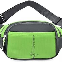 Polyester Waist Bag for Men,Women/Fanny Pack for Hiking Travel Camping Running Sports Outdoors/Money Belt (Parrot Green)-image-23