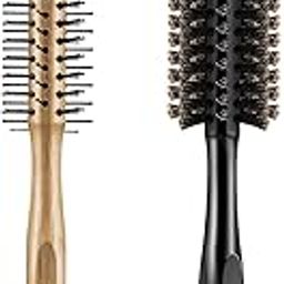 2 Pieces Thick Round Hair Comb Bristle Round Hair Brush Blow Drying Hairbrush Small Brush Short Hair Massage Comb Head Massage Round Brush Roll Hairbrush for Wet or Dry Hair-image-74