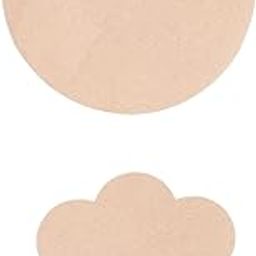 Pack of 12 Skin-Friendly Disposable Nipple Covers for Women (Round and Flower Shaped)- WF6 Beige-19