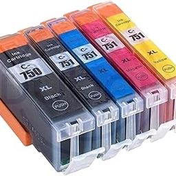 Dubam 750 XL & 751 XL Ink Cartridges for Use in Canon iP7270, MG 5470, 5570, IX6770, 6870, 6370, 6470, 7170, IP 8770, MX 927 Printers (1 Sets)-image-25