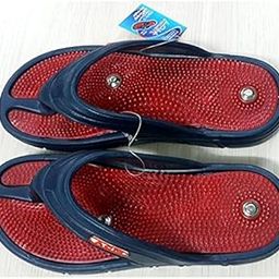 Acupressure and Magnetic Slippers for Blood Circulation Foot Massager Slippers For Men, Women & Child (Size-7, Red)-image-35
