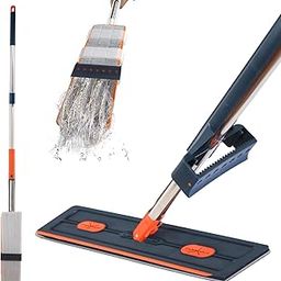 JAYTOP Microfiber Moppers for Cleaning Floor with Hands Free Squeeze Cleaning Head|| 42cm Wide Wet & Dry Mop for Floor, Ceiling, Wall, Window|| 360° Rotation|| 1 Extra Pad (Navy Blue)-picture-9