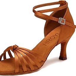 Women Satin Ballroom Dance Shoes Latin Salsa Performance Dance Shoes LP-217-image-66