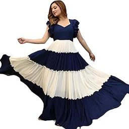 Women's Rayon Solid Dual Colored Ankle Length Anarakli Gown for Women-picture-40