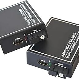 XIKKART Hdmi Fiber Extender 20KM, 1080P HDMI Audio and Video Optical End Machine HDMI Optic Transmitter Fiber Video Media Converter Extender, Over Optic Single Mode up 20Km-image-80