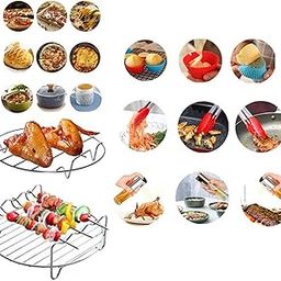 13Pcs Air Fryer Accessories Non Stick for BBQ Baking Cooking 6inch| Air Fryer | Oil Free Fryer | Electric Fryer-image-26
