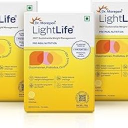 Dr. Morepen LightLife Pre-Meal Nutrition Mix | Controls Appetite & Reduces Cravings |For Men & Women | 30 Sachets | Lemon Flavors-16
