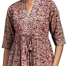libas Women's Cotton Relaxed Fit A Line Kurti-picture-5