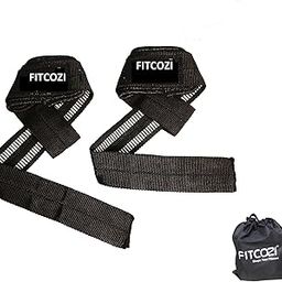 FITCOZI Weight Lifting Wraps for Powerlifting, Strength Training, with Wrist Support Nylon Webbing, Rubber Construction Ultimate Gripping for Bars Neoprene Padded-picture-22