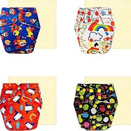 Dumbledo Elite Cloth Diaperwith Magical Soaker (Pack of 4) | Snug Fit | Breathable | Quick Dry | Trusted by Moms | 3 Months – 3 Years | Unisex Baby-image-93