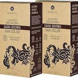 HM Herbal Me Dark Brown Natural Hair Color Combo Kit 200g+200g,CERTIFIED 100% Natural by Ecocert Greenlife (France) (PACK OF 2)-image-46
