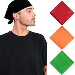 Solid Organic Bamboo Bandana Soft, Breathable & Antimicrobial 100% Cotton Unisex Scarf Bandana - Unisex Pack of 3-image-36