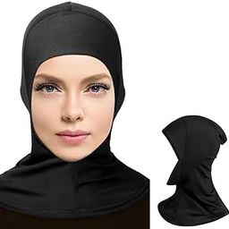 Hijab Cap Adjustable Stretchy Turban Full Neck Cover Shawl Under Scarf and Cap for Full Neck Coverage for Lady-image-28