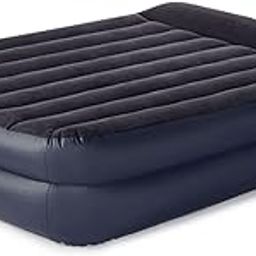 Intex Pillow Rest Raised Airbed with Built-in Pillow and Electric Pump, Queen, Bed Height 16 1/2"-15