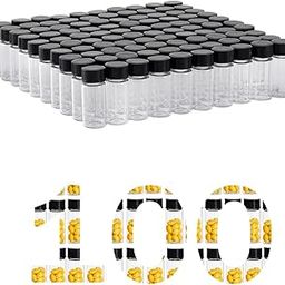 Salco 5ML Clear Glass Sample Vial, Liquid Sampling Sample Glass Bottle, Borosilicate Storage Glass Vial 18x40mm,Black 15-425 Polypropylene Screw Cap with PE Liners, Pack of 100-picture-6