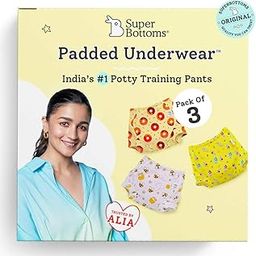 SuperBottoms Padded Underwear™ | For Potty Training & Mess-Free Diaper-Free time | Prevents Pee Puddles | 3 layers of Premium Cotton Padding (No sponge) | (Sweet Tooth, Size: 3, Pack of 3)-16