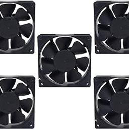 Electronic Spices 5pcs 12v Brushless 3Inch DC Cooling Fan for Pc Case,CPU Cooler Black (80X80) mm-17