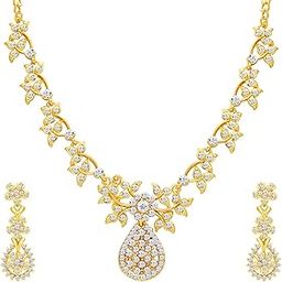 Alluring Gold Plated Ad Necklace Set For Women (2557NADP550SK), Free Size-image-31