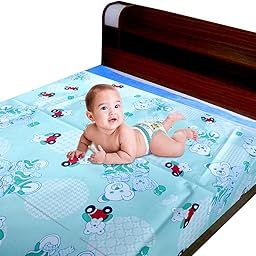 Glan Baby Waterproof Bed Sheet/Mattress Protector Cover Sleeping Mat for Baby Kids (136CM*87CM) Polyester, Multicolor-image-14