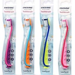 Enshine Kids Toothbrush with suction cap | Extra Soft Bristle Toothbrush | Compact head and non-slip handle | For 12+ Months Kids | Combo Pack of 6, Multicolor-39