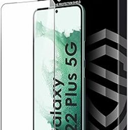 Military-Grade Gorilla Tempered Glass Compatible with Samsung Galaxy S22 Plus and Galaxy S23 Plus (6.6 Inch) With Installation Kit | Edge to Edge Coverage | Black-19