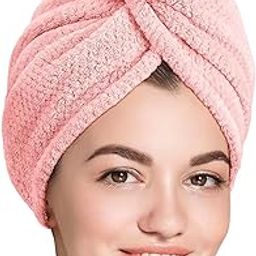 Roseate Super Soft 100% Cotton (500 GSM) Magic Hair Towel Wrap Super Absorbent Quick Dry Shower Cap Bath Towel (Pink) Pack of 1-image-17